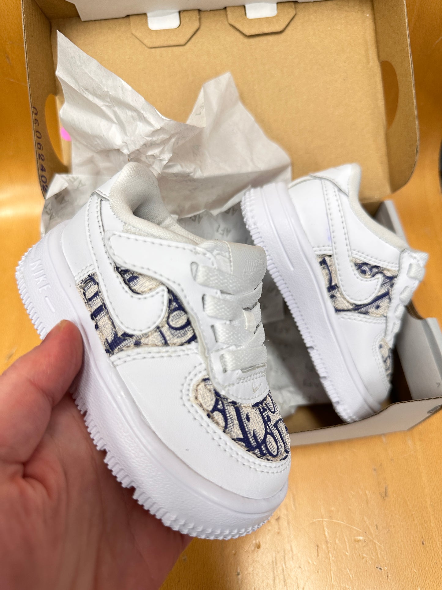 White AF1 x CD Blue