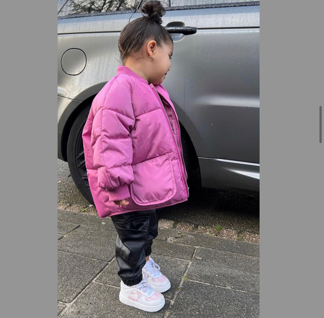 White AF1 x CD Pink KLITTENBAND SCHOENEN