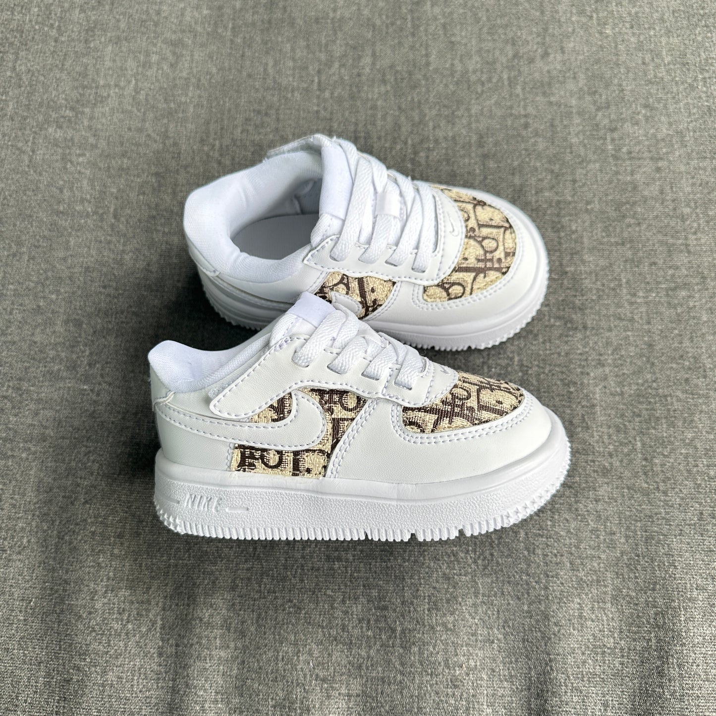 White AF1 Klitteband x CD Beige