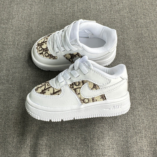 White AF1 Klitteband x CD Beige