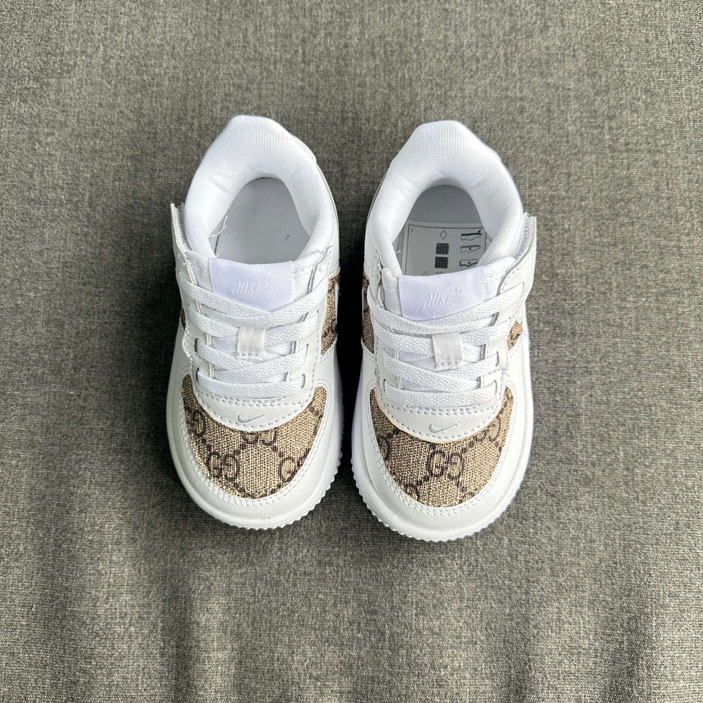 White AF1 Klitteband x GG Beige