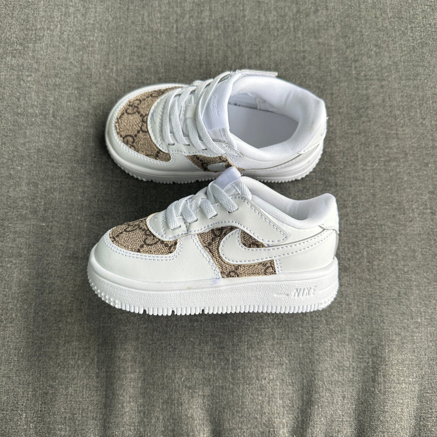 White AF1 Klitteband x GG Beige