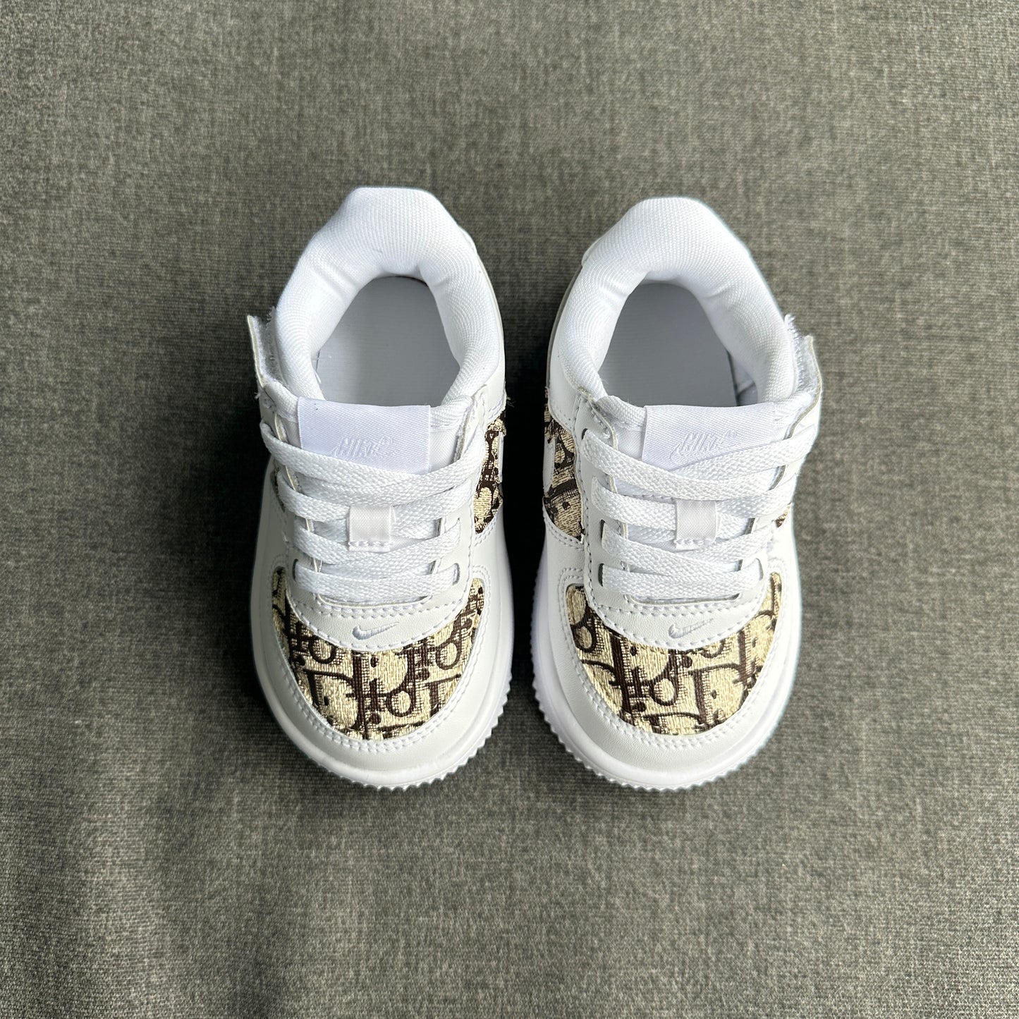 White AF1 Klitteband x CD Beige