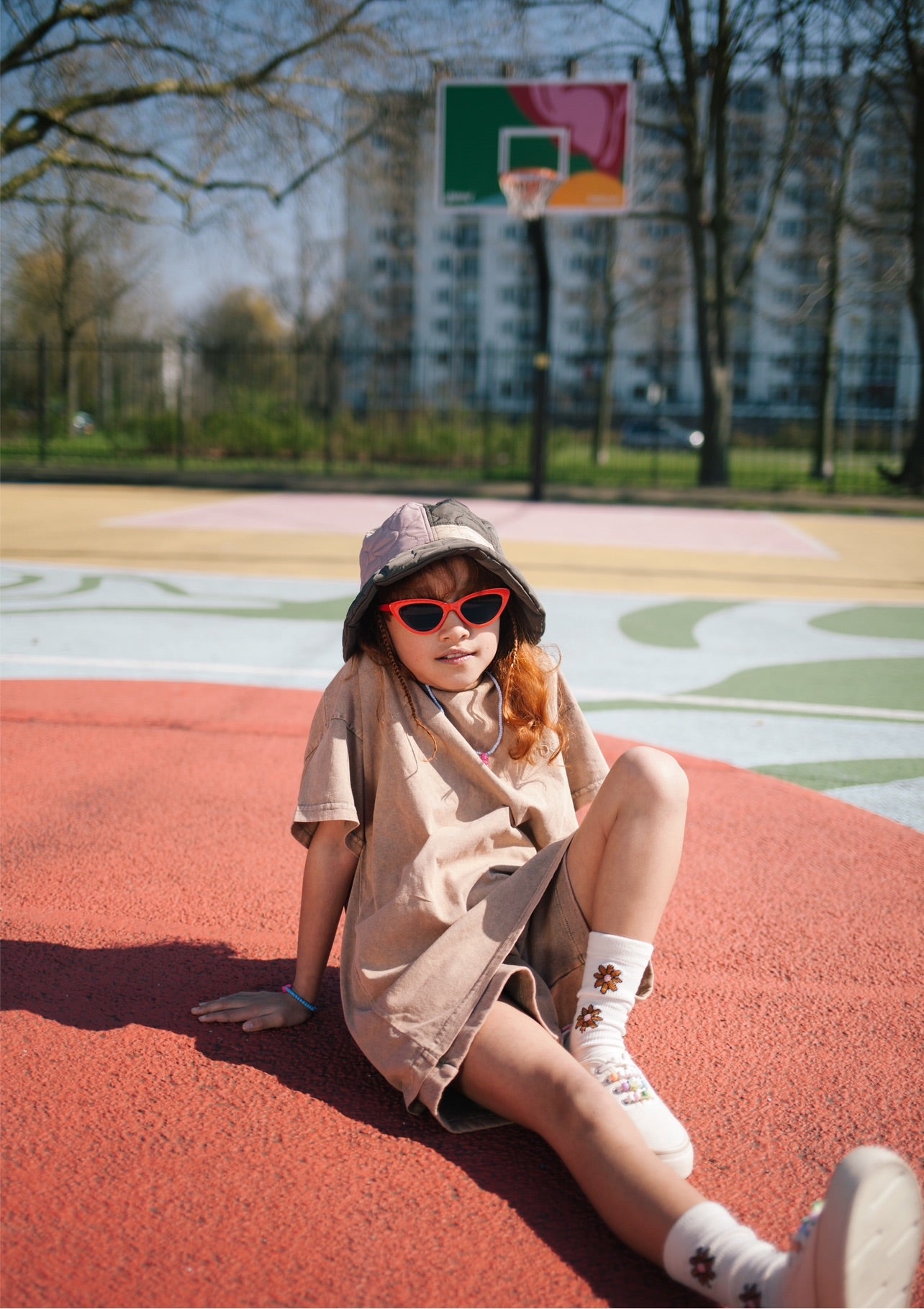 Vintage Washed T shirt Beige