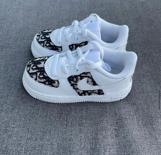 White AF1 x CD Dark Blue KLITTENBAND SCHOENEN