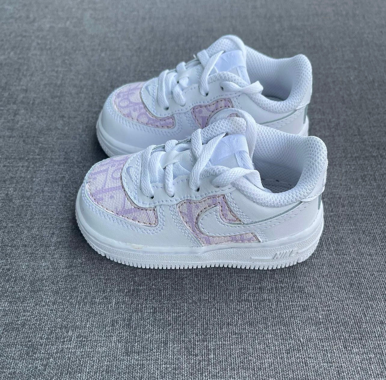 White AF1 x CD Purple KLITTENBAND SCHOENEN