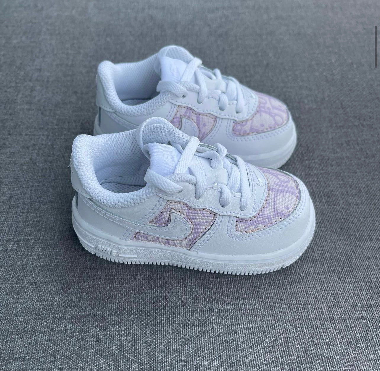 White AF1 x CD Purple KLITTENBAND SCHOENEN