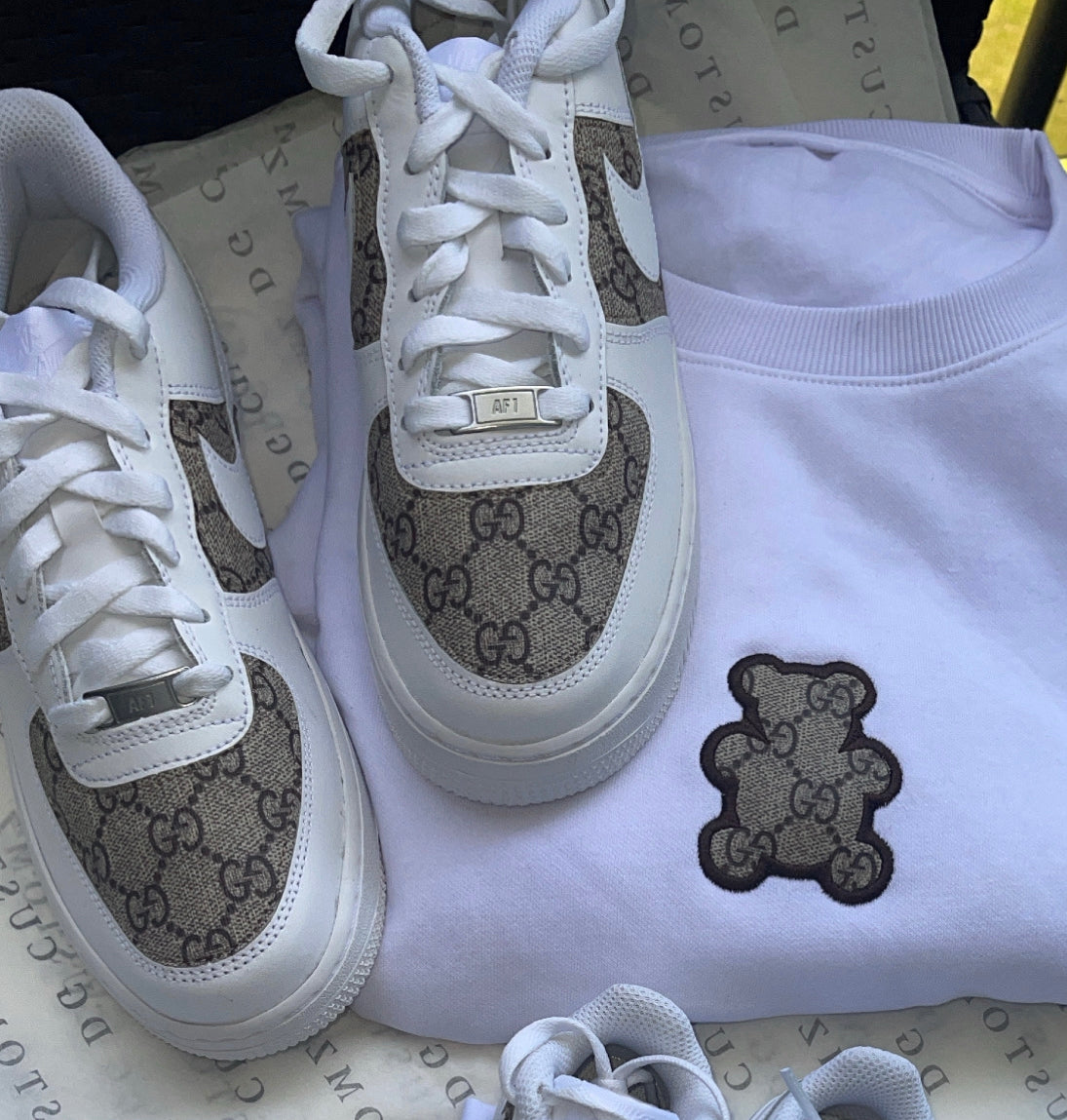 White AF1 Adult x GG Fabric