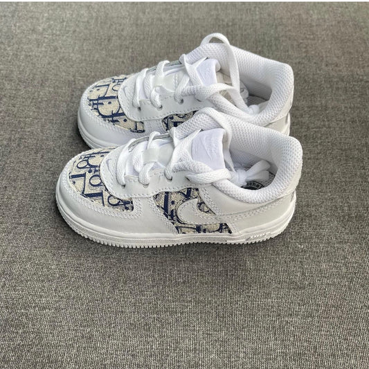 White AF1 x CD Blue (size 17 to 27 Met klittenband!)